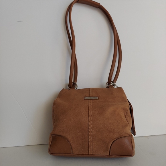 Minicci Faux Suede Leather Shoulder Tan Bag - Picture 2 of 16